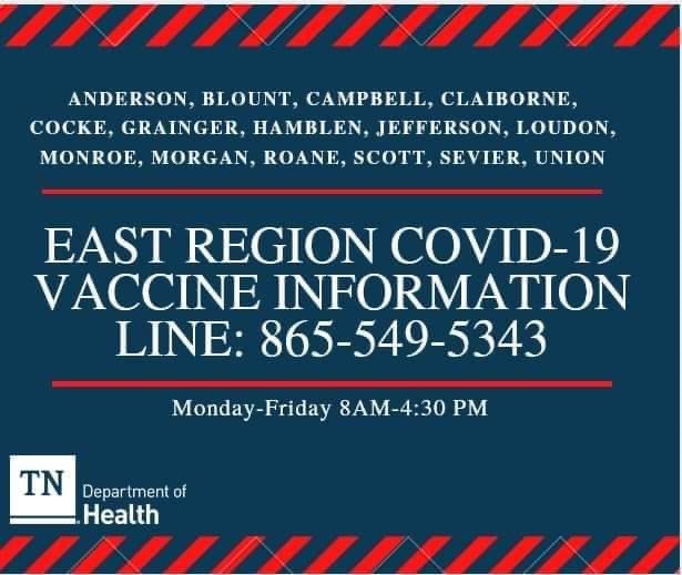 East Region COVID-19 Vaccine Information Line